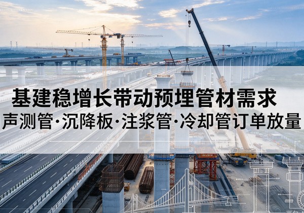 武川基建稳增长带动预埋监测管材需求，声测管、沉降板、注浆管订单持续放量